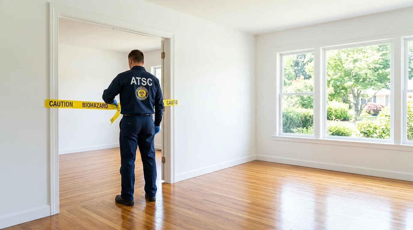 Certified biohazard cleanup crew performing Trauma Scene Cleanup in Duncanville